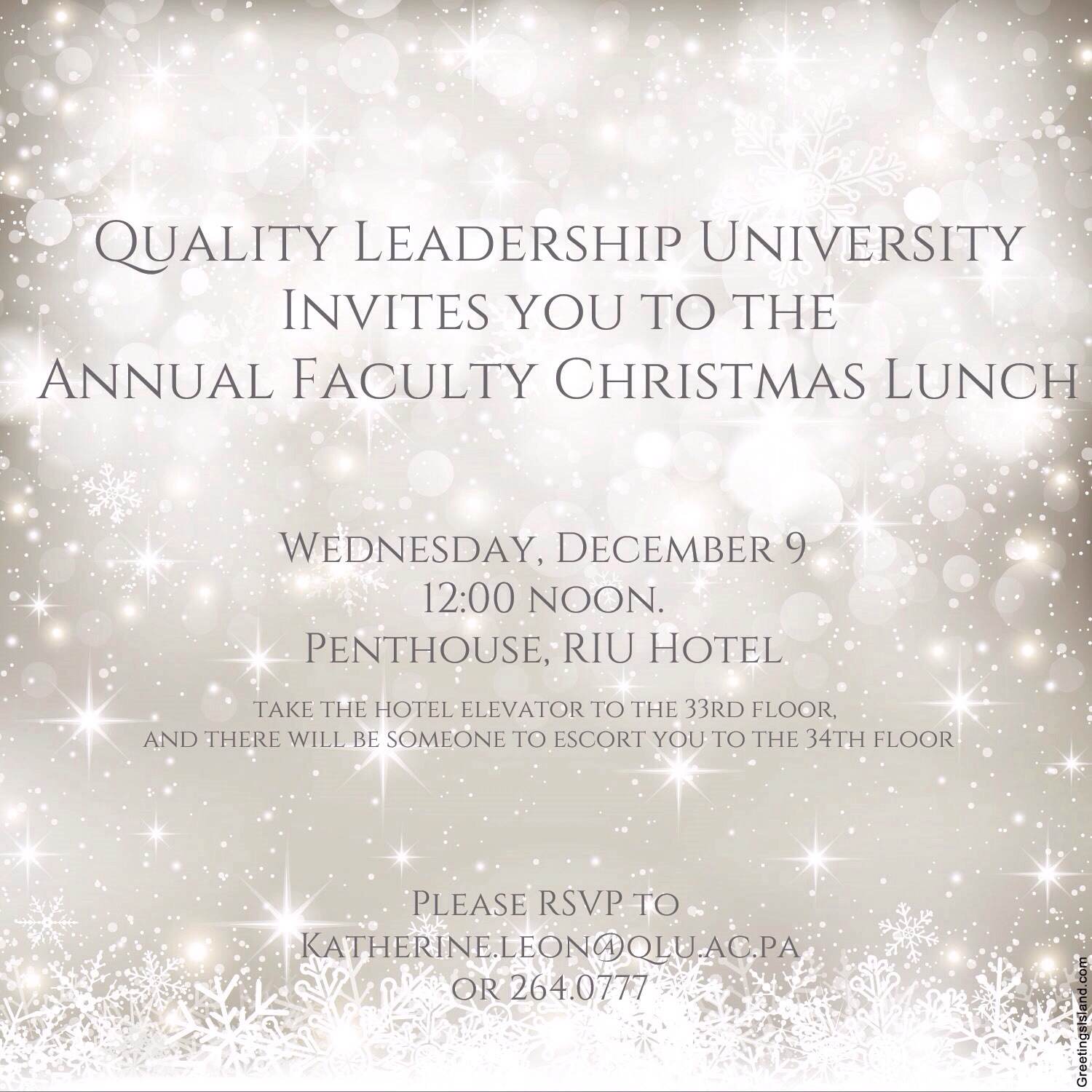 Annual Faculty Christmas Lunch 2