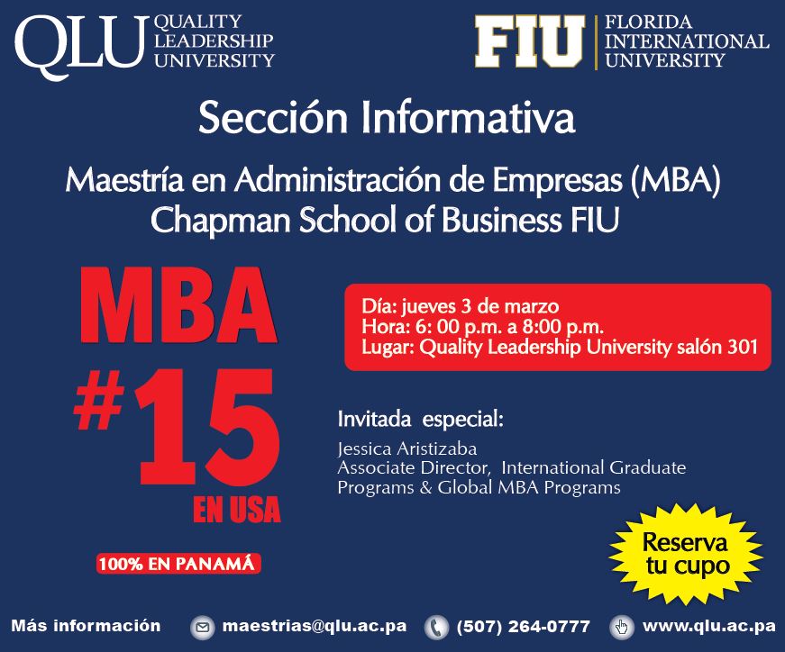 Sesion informativa MBA de FIU en Panama